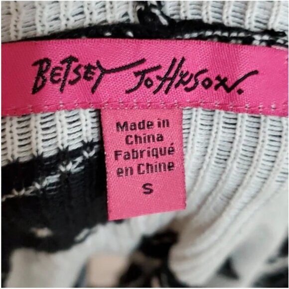 Betsey Johnson "Roll the Dice" zip up sweater hoody hoodie tunic dress c… - Picture 8 of 10